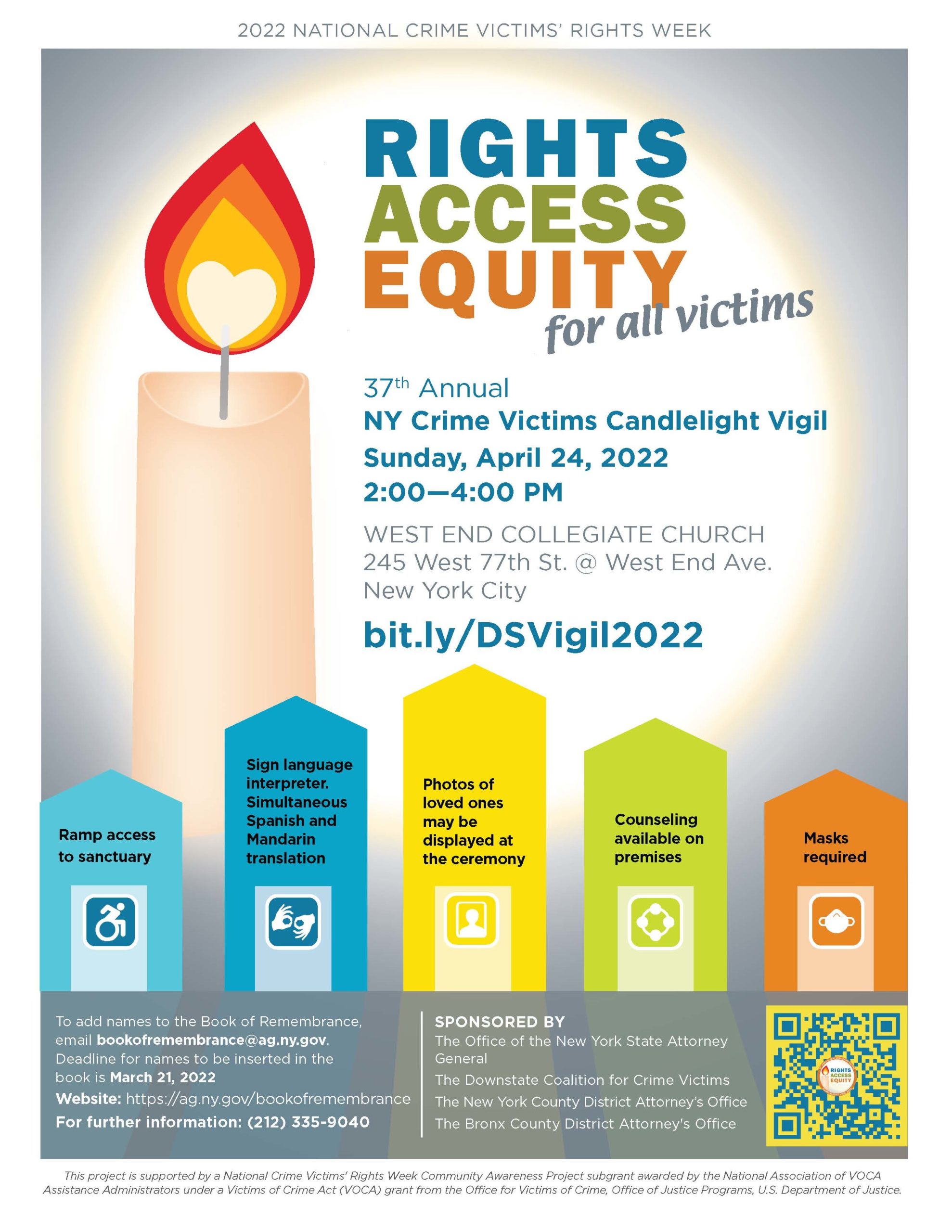 The 37th Annual New York Crime Victims Candlelight Vigil 2022